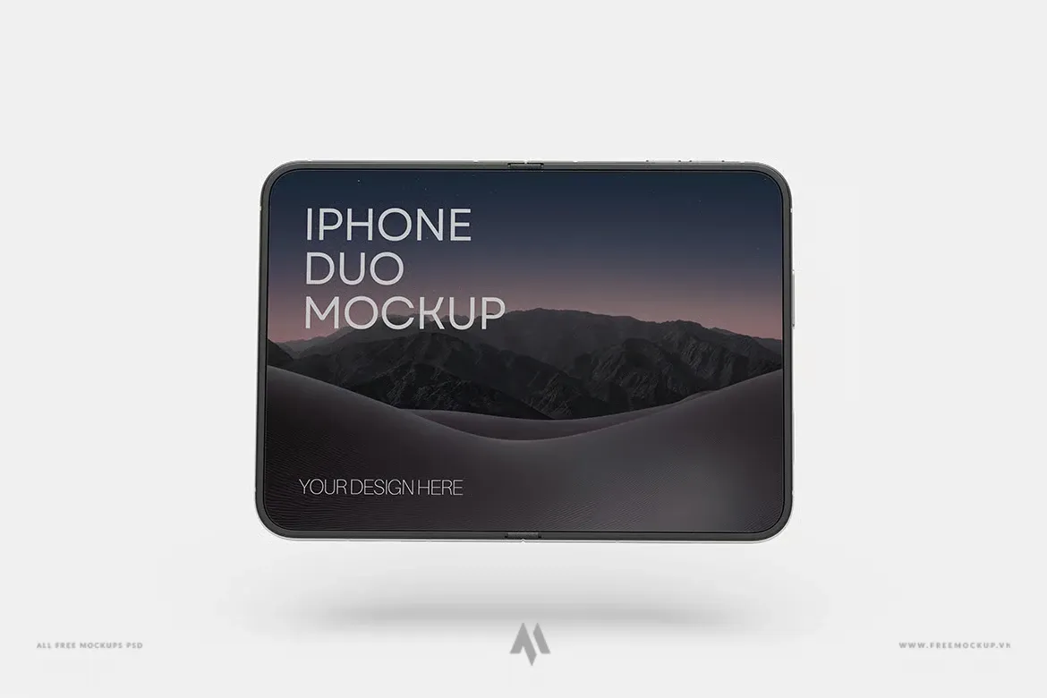 Mockup iPhone Đôi PSD: Trình Bày Thiết Kế Ứng Dụng Chuyên Nghiệp