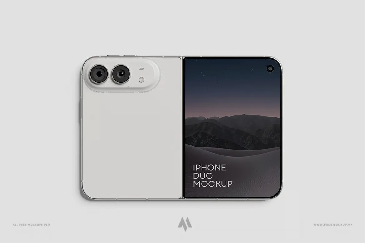 Mockup iPhone Đôi PSD: Trình Bày Thiết Kế Ứng Dụng Chuyên Nghiệp