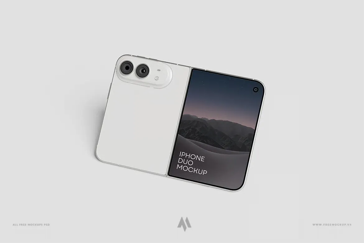 Mockup iPhone Đôi PSD: Trình Bày Thiết Kế Ứng Dụng Chuyên Nghiệp
