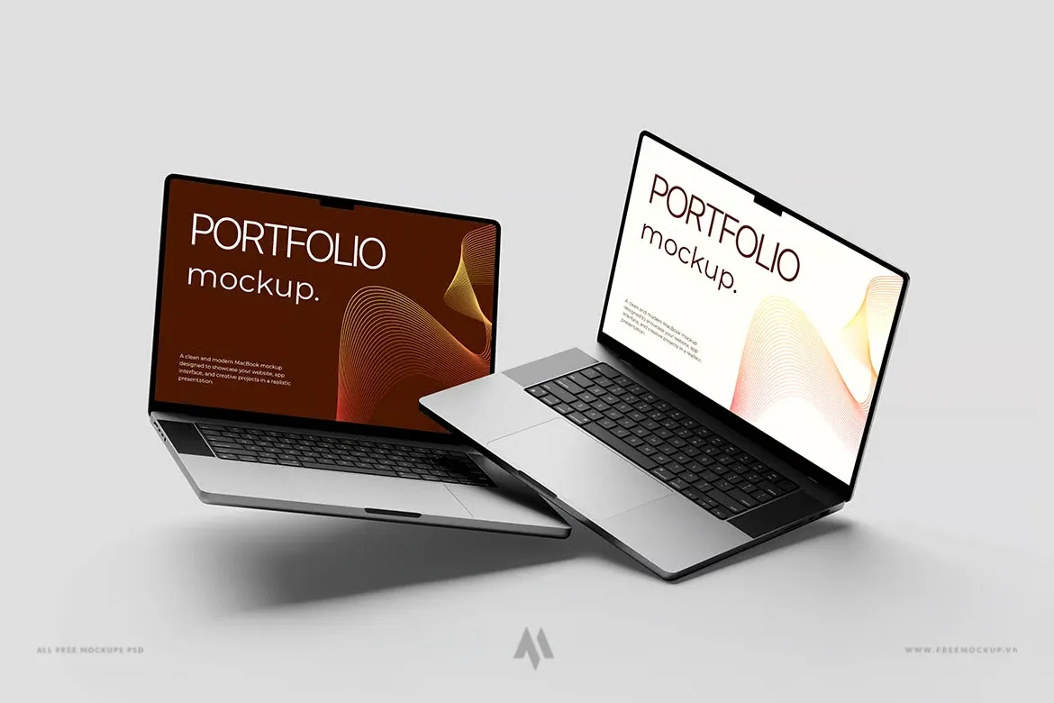 Mockup laptop PSD chất lượng cao