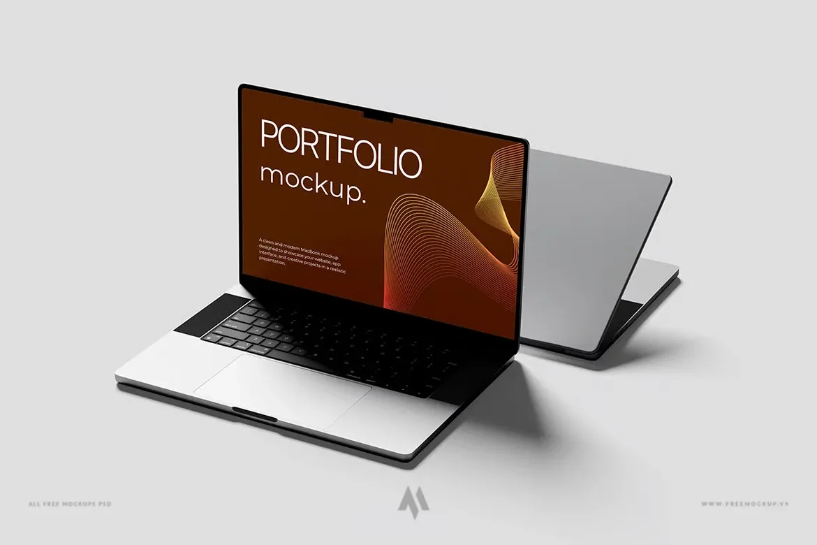 Mockup laptop PSD chất lượng cao
