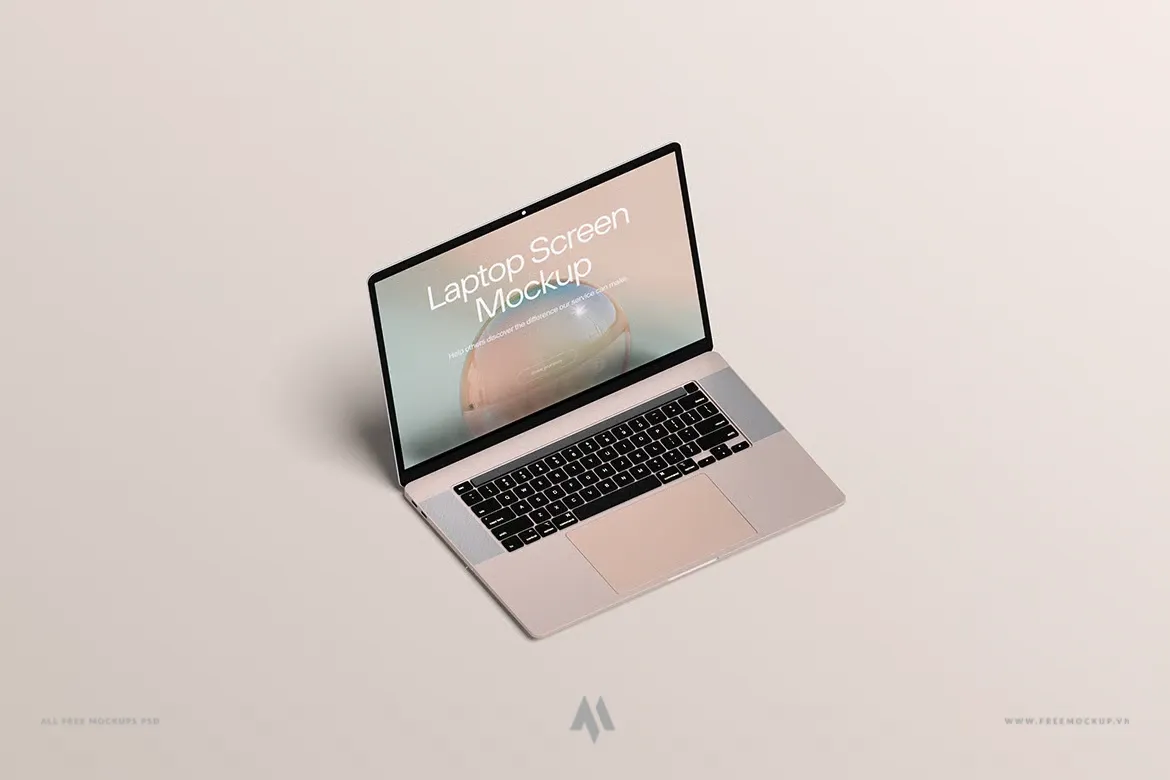 Mockup laptop PSD chuyên nghiệp – Bộ 4 file đa dạng