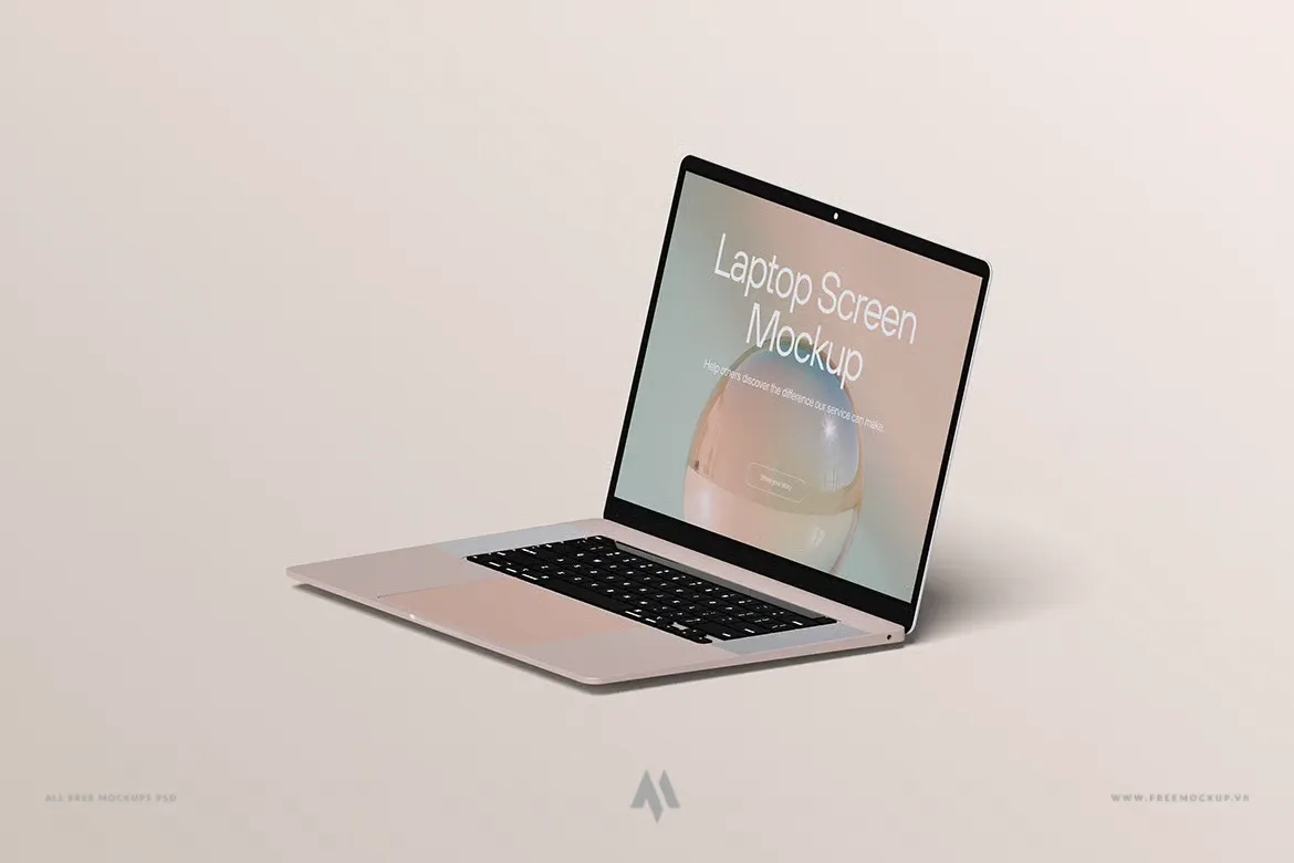 Mockup laptop PSD chuyên nghiệp – Bộ 4 file đa dạng