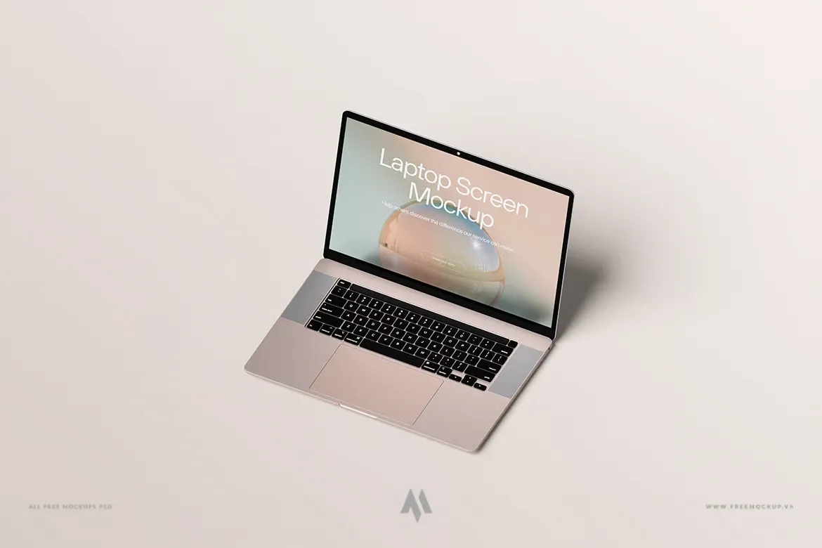 Mockup laptop PSD chuyên nghiệp – Bộ 4 file đa dạng