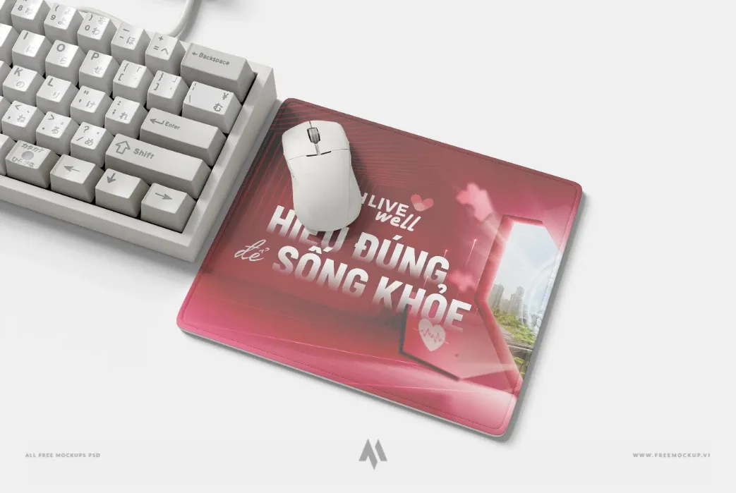 Mockup miếng lót chuột PSD