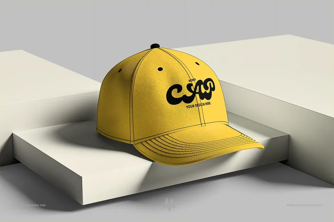 Mockup Mũ Lưỡi Trai PSD: Trình Bày Thiết Kế Chuyên Nghiệp Với 4 Góc Nhìn