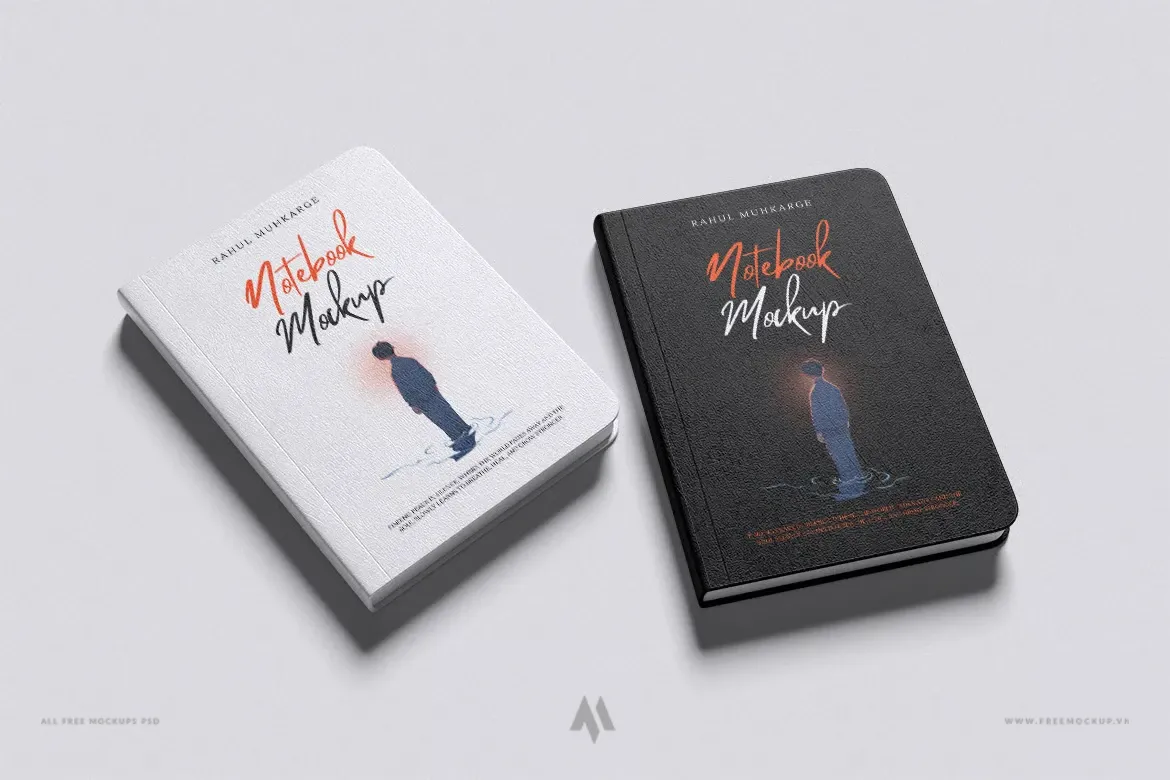 Mockup Sổ Tay PSD Chuyên Nghiệp – 4 File Đa Dạng Để Trình Bày Ấn Tượng