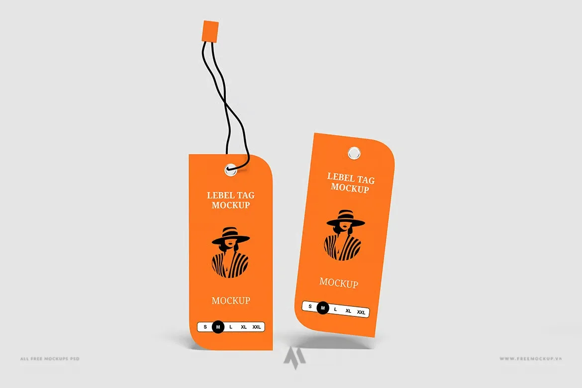 Mockup tag nhãn sản phẩm PSD