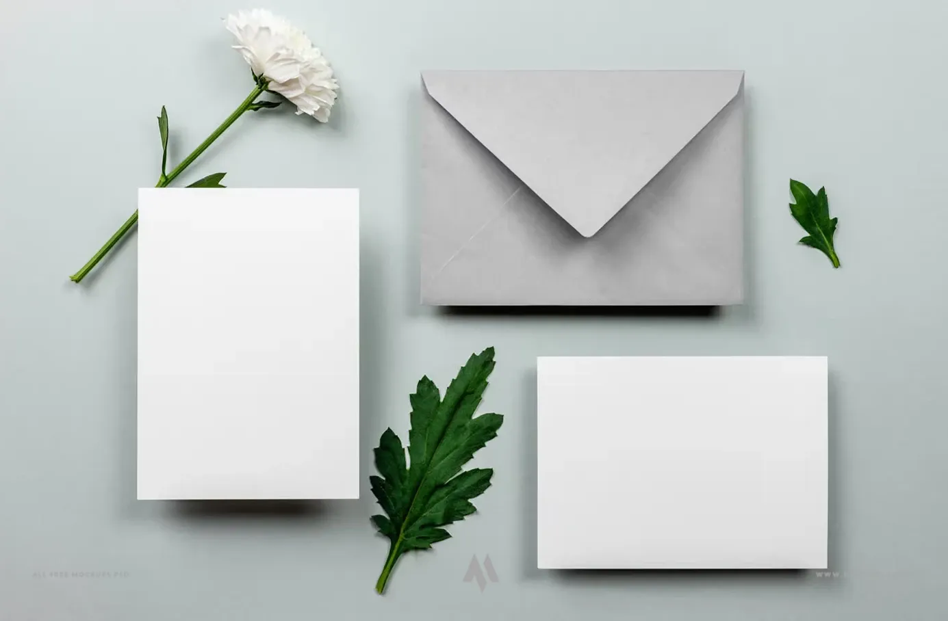 Mockup thiệp mời và phong bì