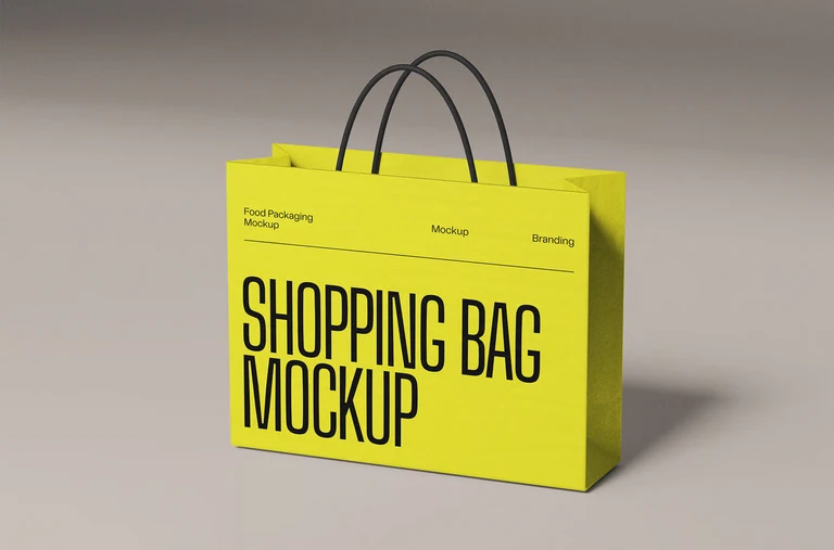 Mockup túi giấy mua sắm hiện đại